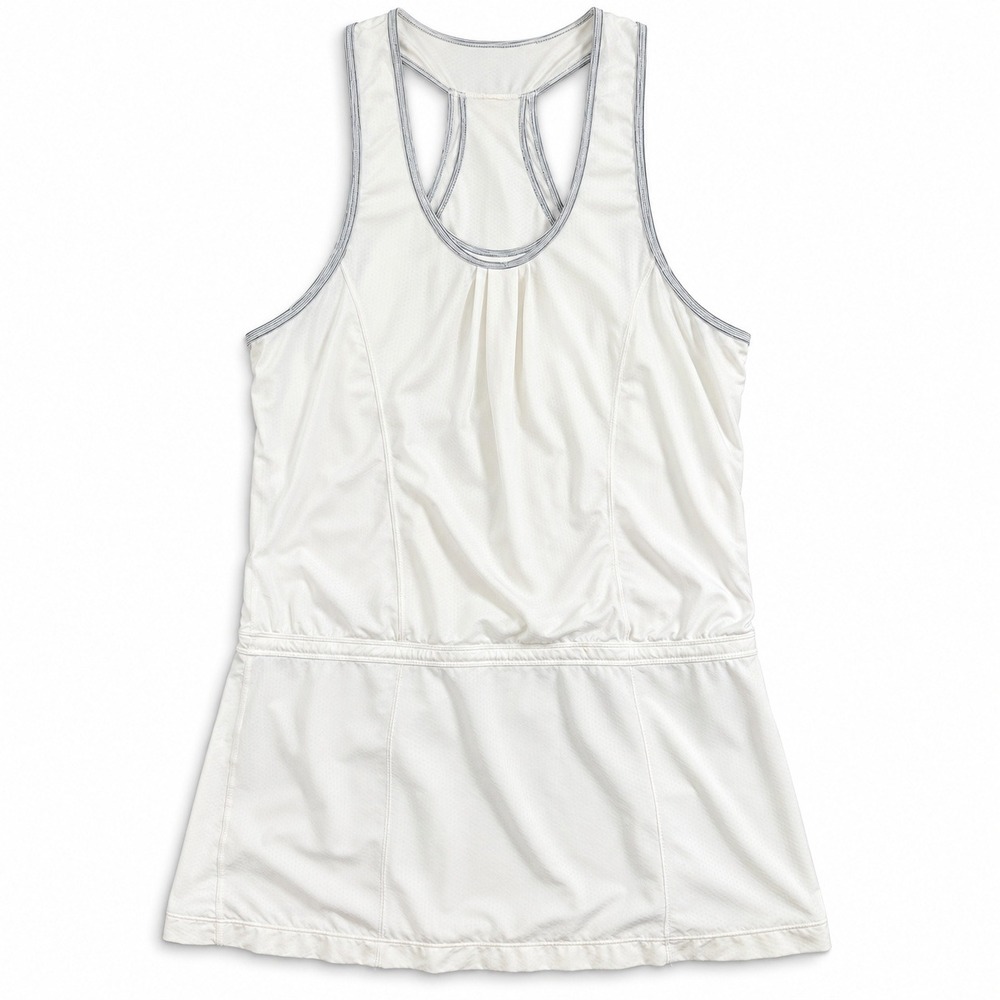 Lululemon‎ Run For Fun Racerback Dress Womens Size 6 Ivory Built In Bra